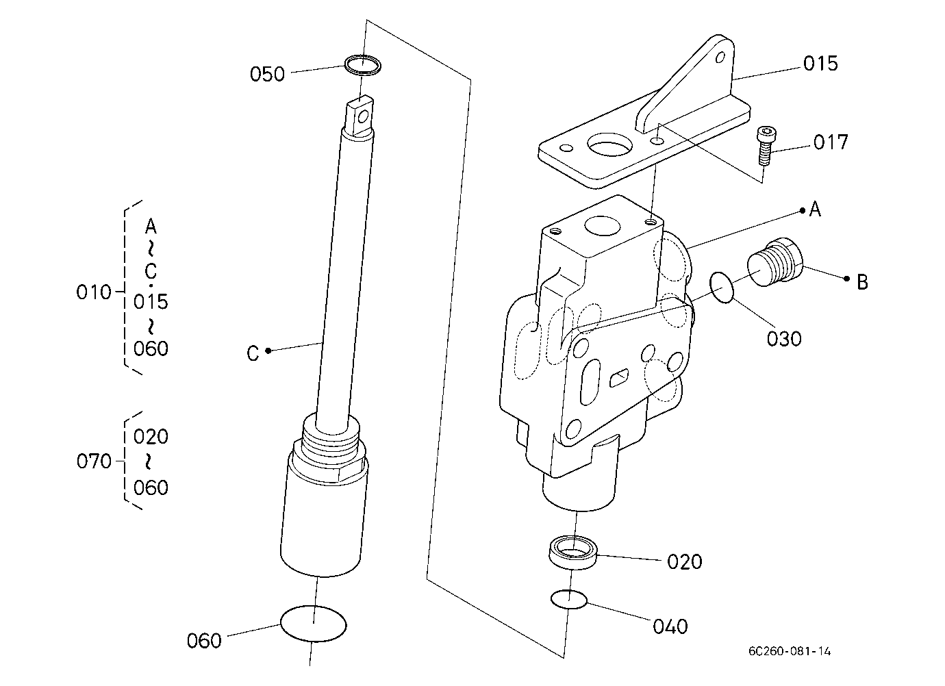 Auxiliary Control Valve (Floating) [Comp. Parts] [