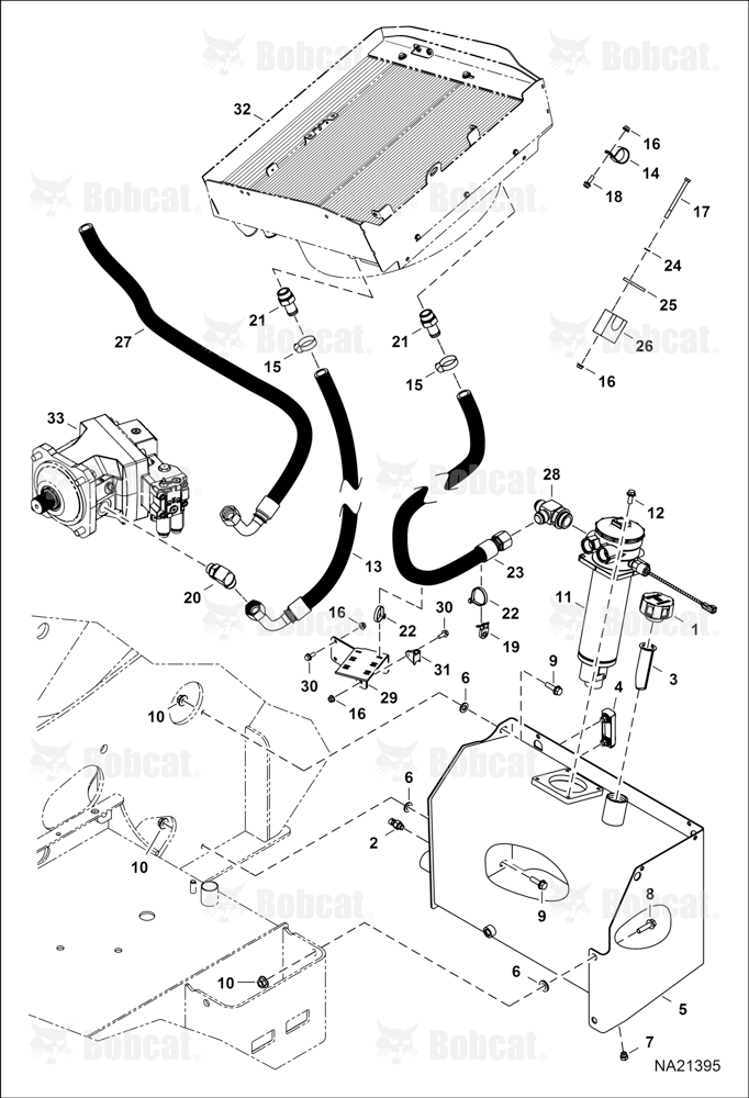 Hydrostatic Circuitry (Oil Cooler, Tank & Filter)