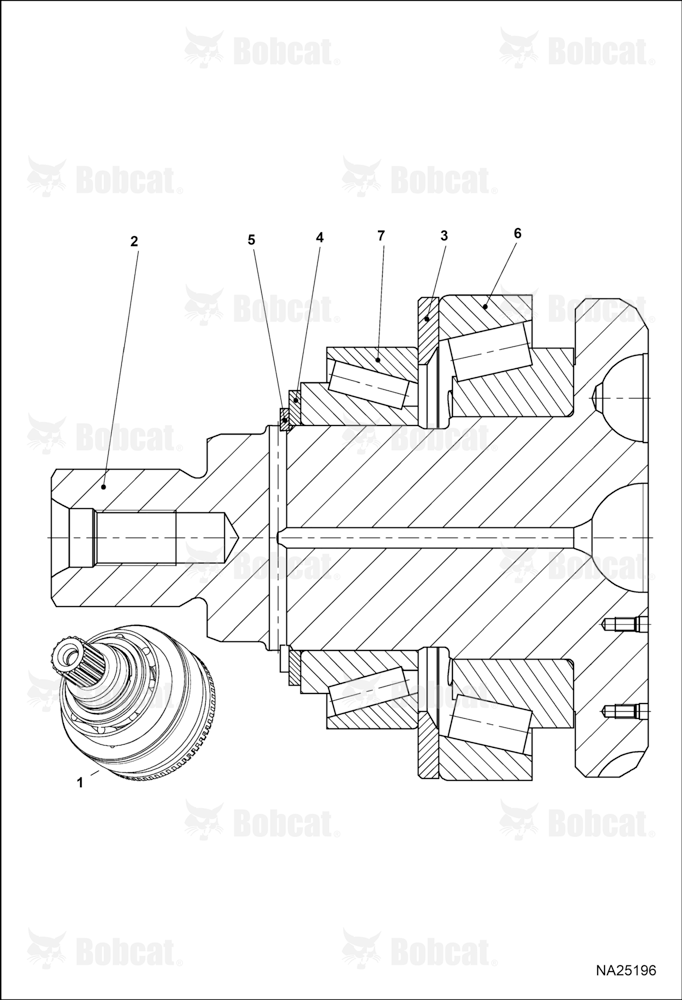 Hydrostatic Motor (Drive Shaft)  B53C12001 & Above