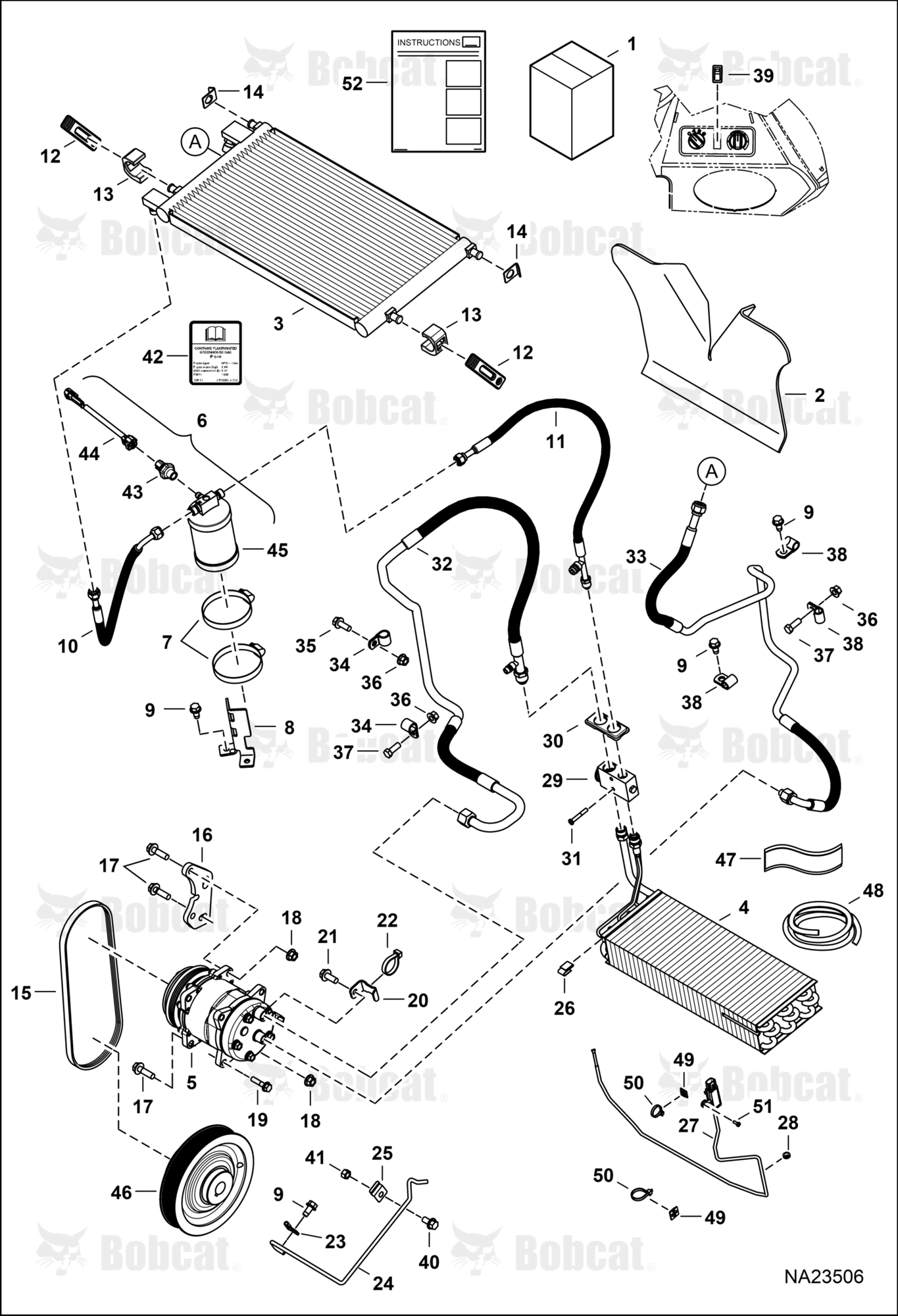 Heater & A/C (A/C Kit)  B4RH11431 & Above