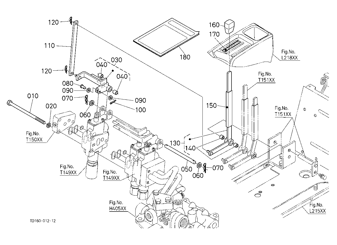 Auxiliary Control Valve Lever (3Rd) (W/G No.L8337)