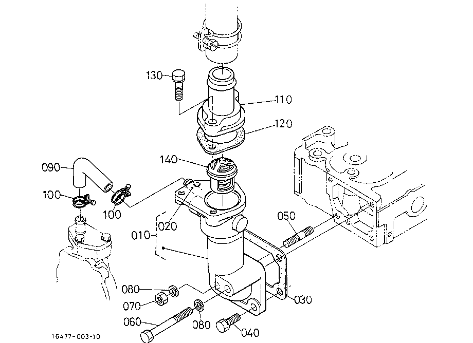 Water Flang And Thermostat