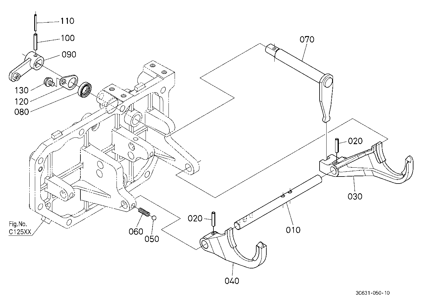 Range Gear Shift Fork/Creep Gear Shift Fork