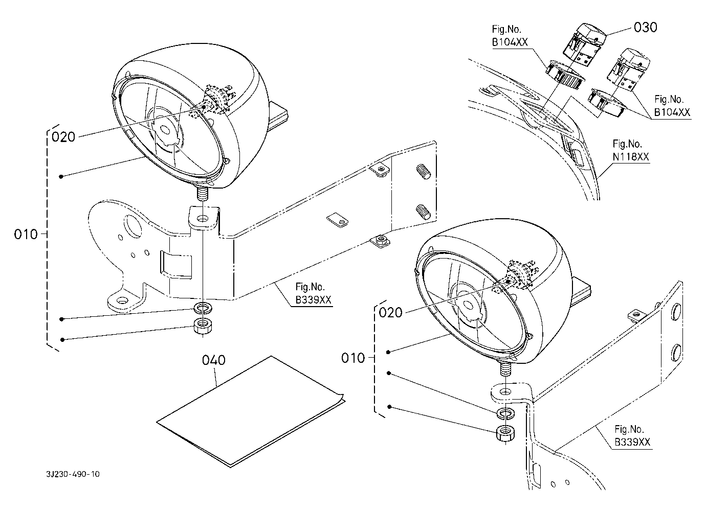 Head Light Kit (Repeat Head Light) (W/G No.M3807)