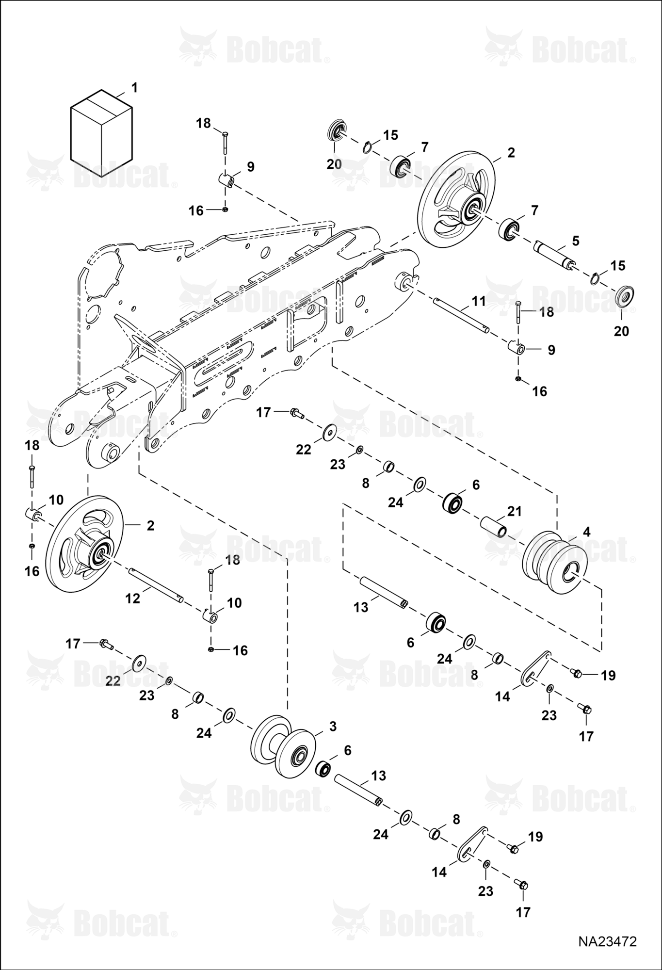 Roller and Idler (Greaseless Design)  B3TR11001 & Above