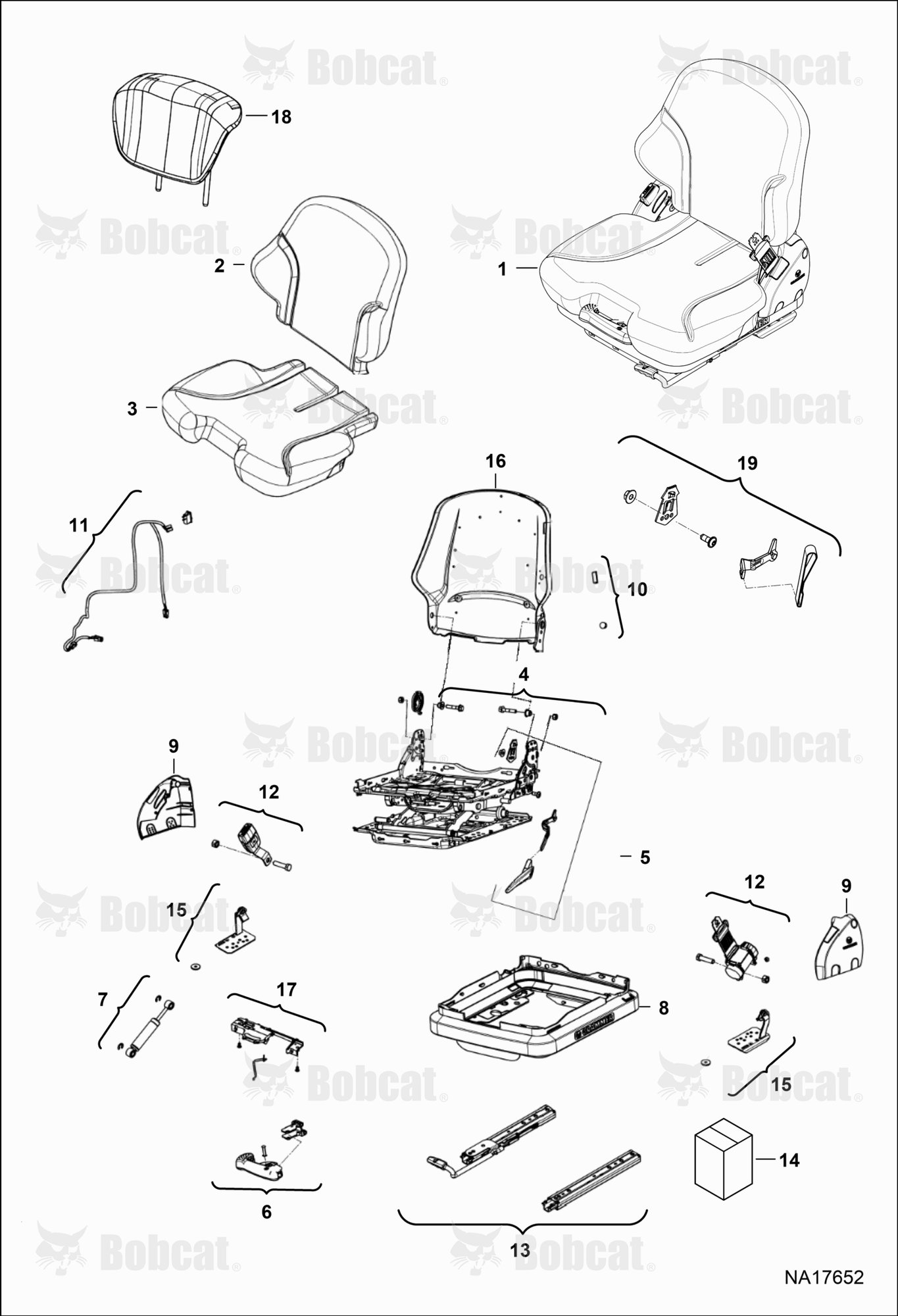 Suspension Seat (Cloth) (Cloth Heated)