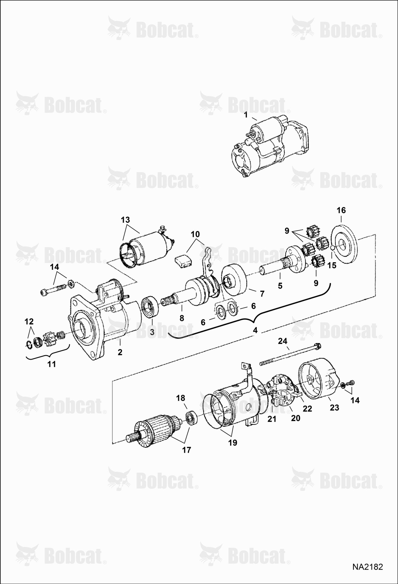 Starter (COMPONENT PARTS) (Kubota)