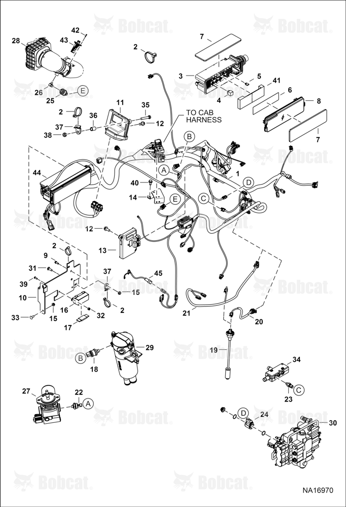 Engine Electrical Circuitry (Frame Harness & Filter Sensors)