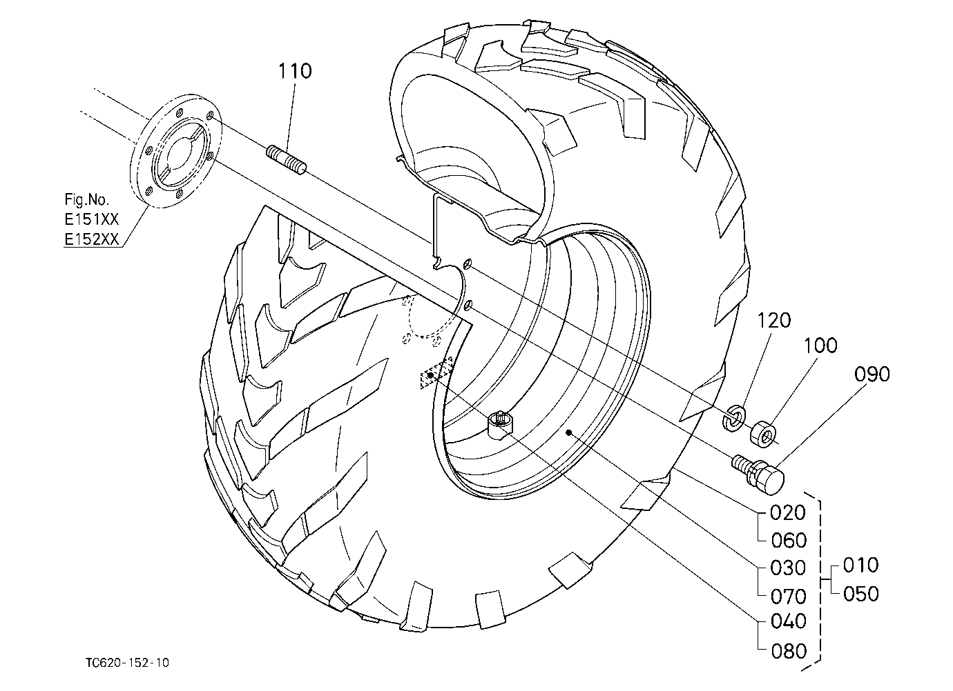 Rear Wheel (15-19.5 R14)