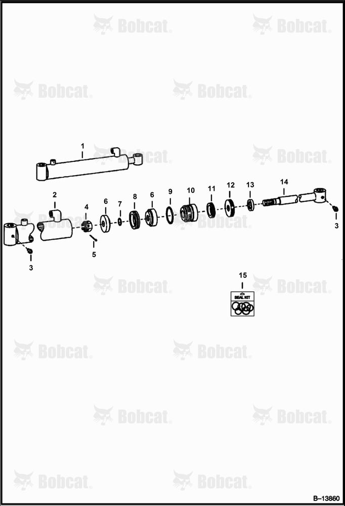 Tilt Cylinder 1 in (25,4 mm) Shaft