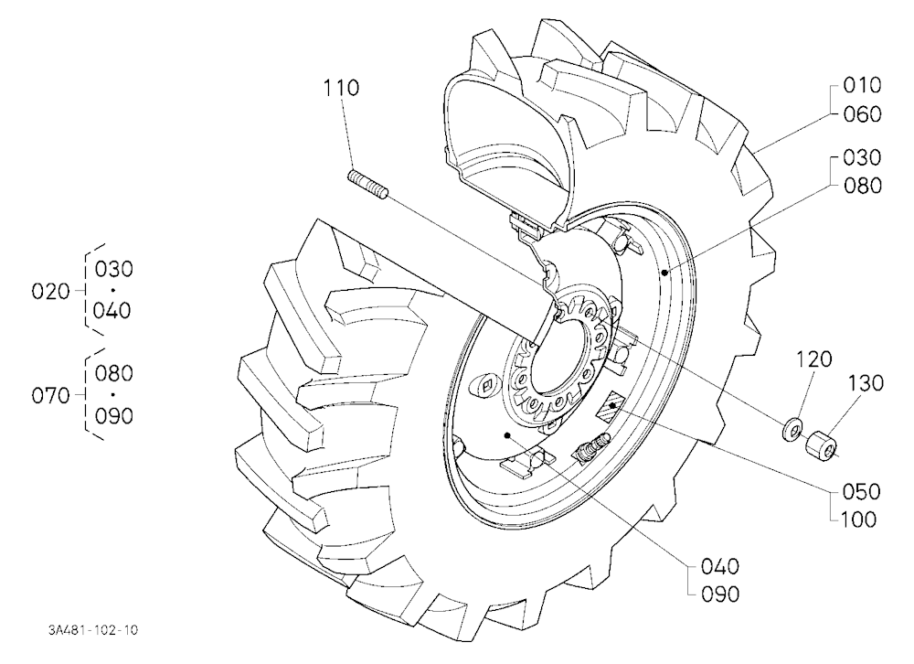 Front Wheel (12.4-24R) [Option]
