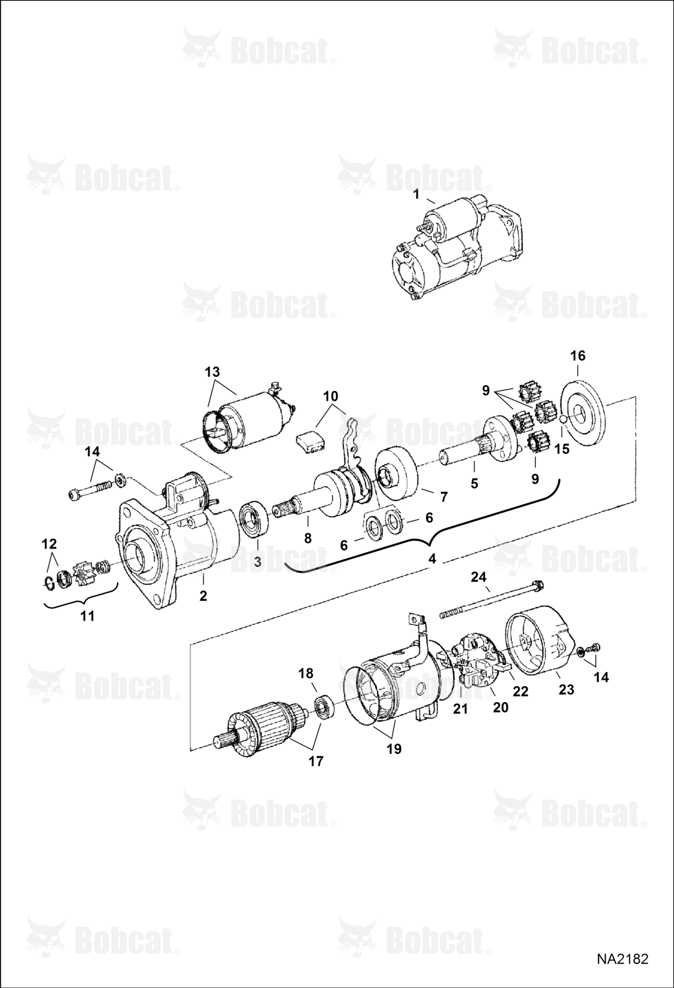 Starter (COMPONENT PARTS) (Kubota)