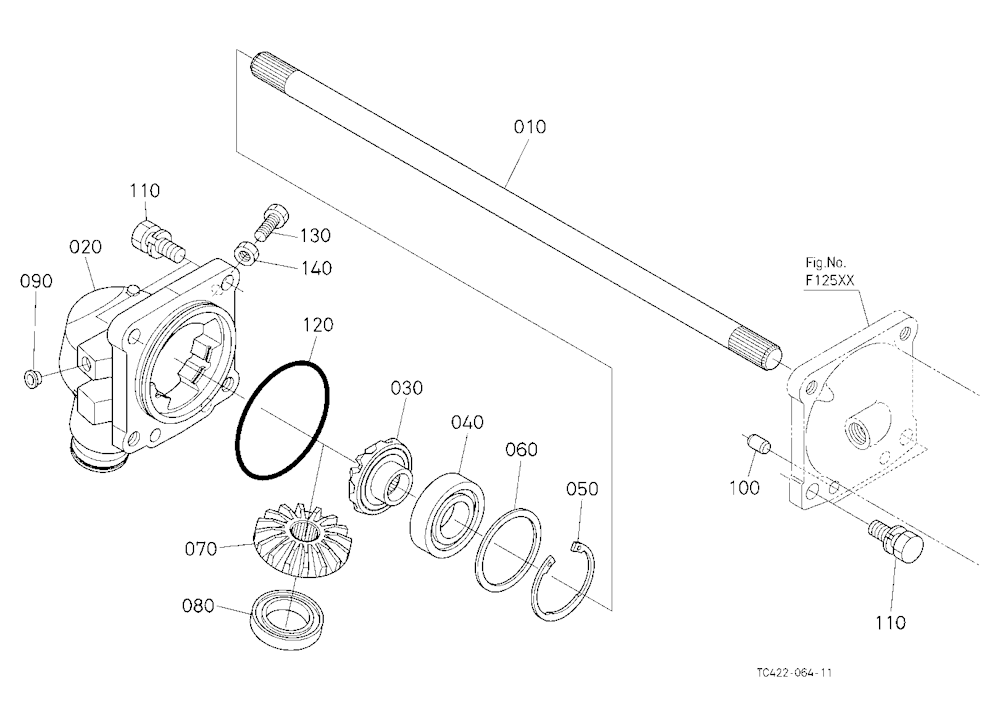 Bevel Gear Shaft Rh