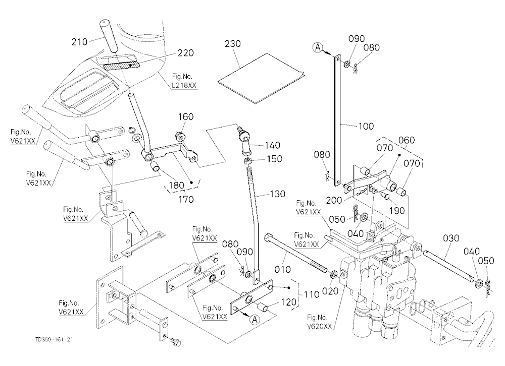 Auxiliary Control Valve Lever (3Rd) (W/G No.L8394)