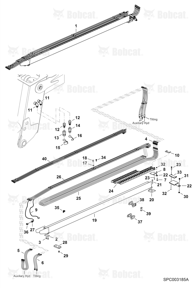 Boom Hydraulic Installation  366211001 & Above