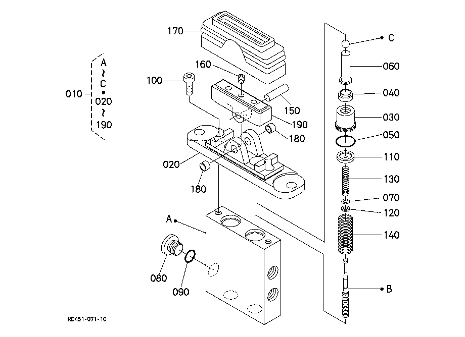 Pilot Valve (Swing) (Component Parts)