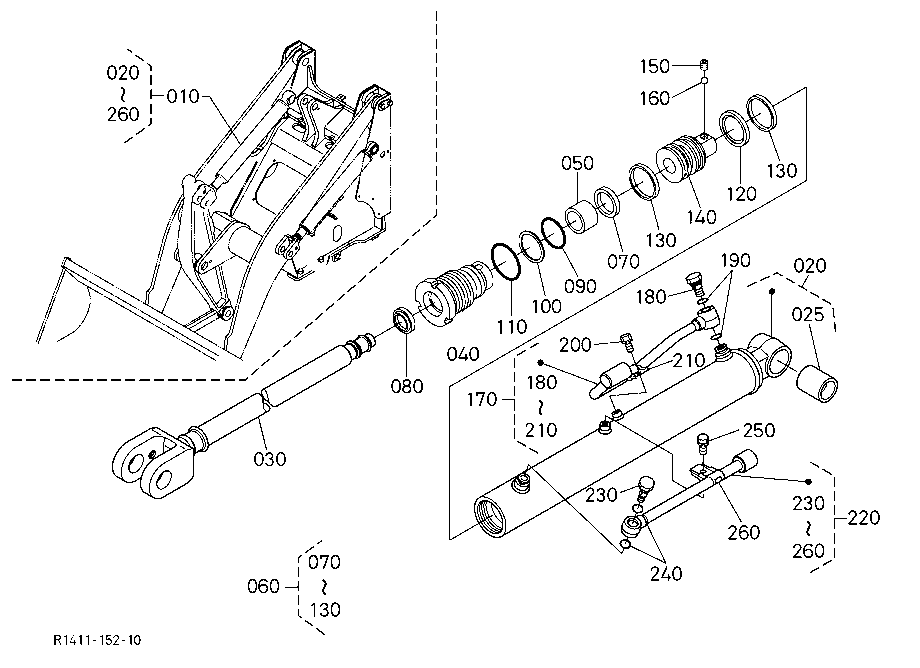 Lift Cylinder Right (Component Parts)