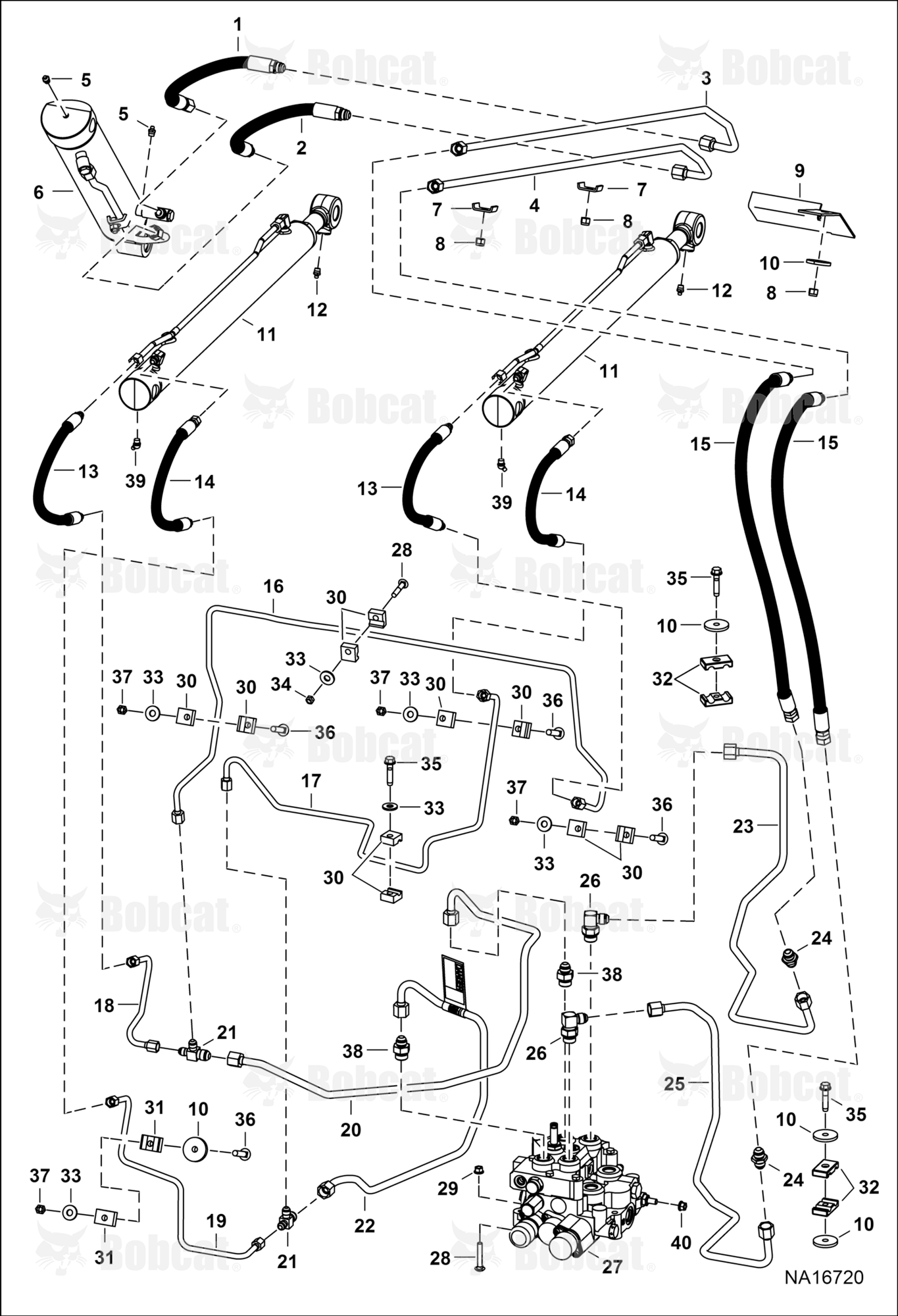 Hydraulic Circuitry (W/O Bucket Postion Valve)