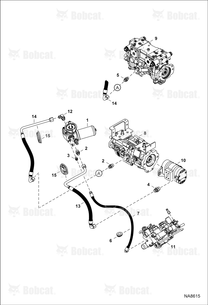 Hydrostatic Circuitry (Cooling Fan)(Cooling Fan Motor W/Canister Element) AHGL11001 - AHGL11648