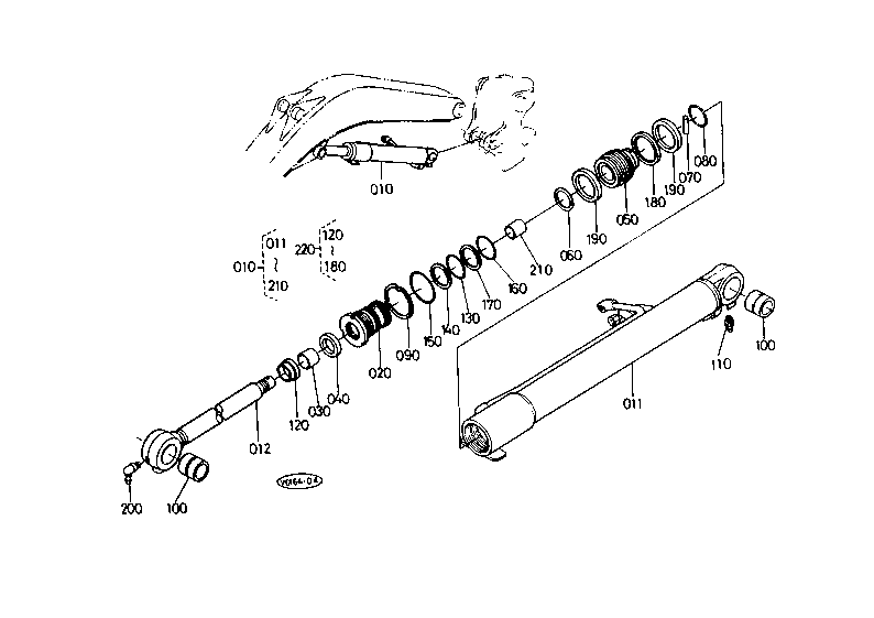 Boom Cylinder and Component Parts
