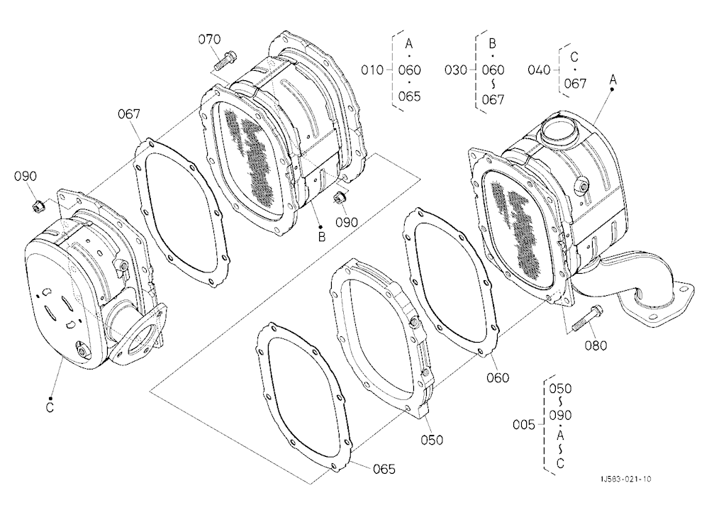 Diesel Particulate Filter Muffler [Component Parts