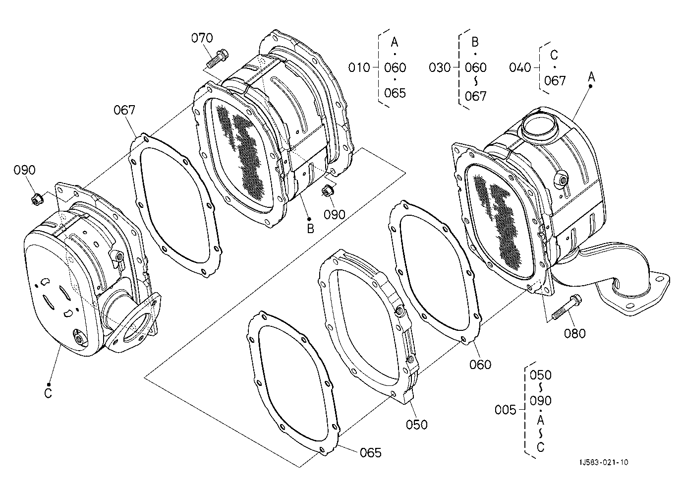 Diesel Particulate Filter Muffler [Component Parts