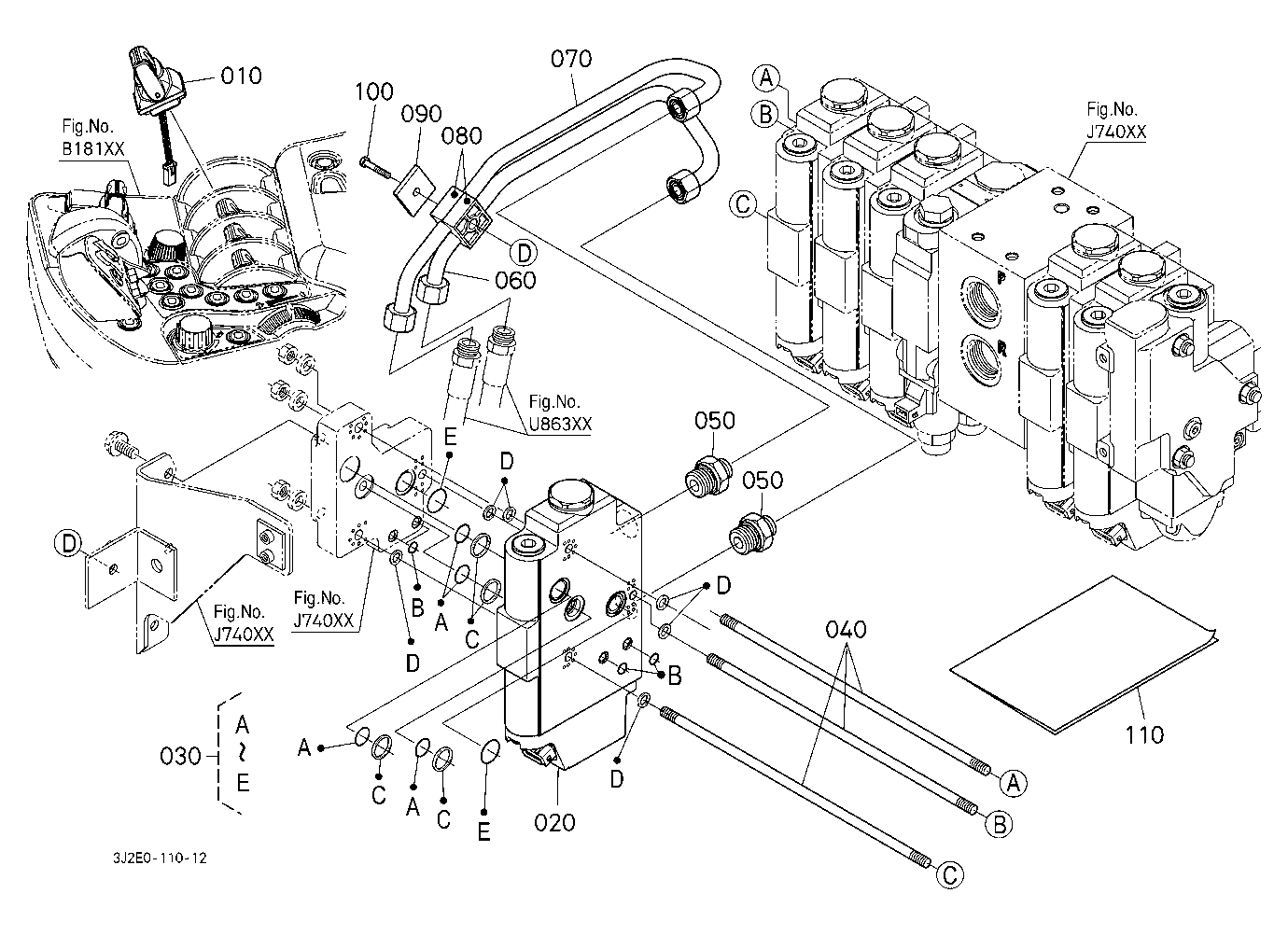Front 3P Link Kit (Elec.6Th) (Valve) (W/G No.M3978