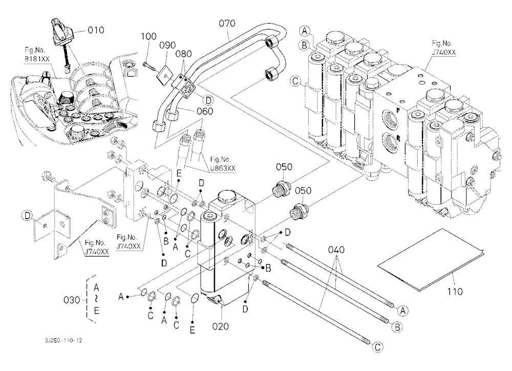 Front 3P Link Kit (Elec.6Th) (Valve) (W/G No.M3978