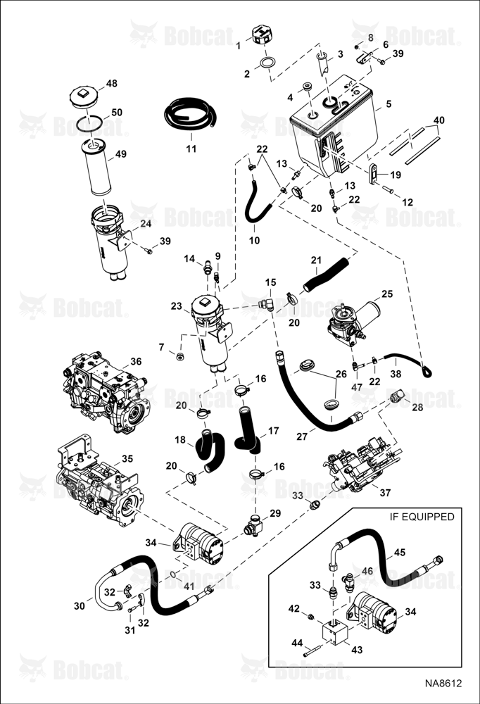Hydrostatic Circuitry (Tank & Filter) AHGL11001 - AHGL12032