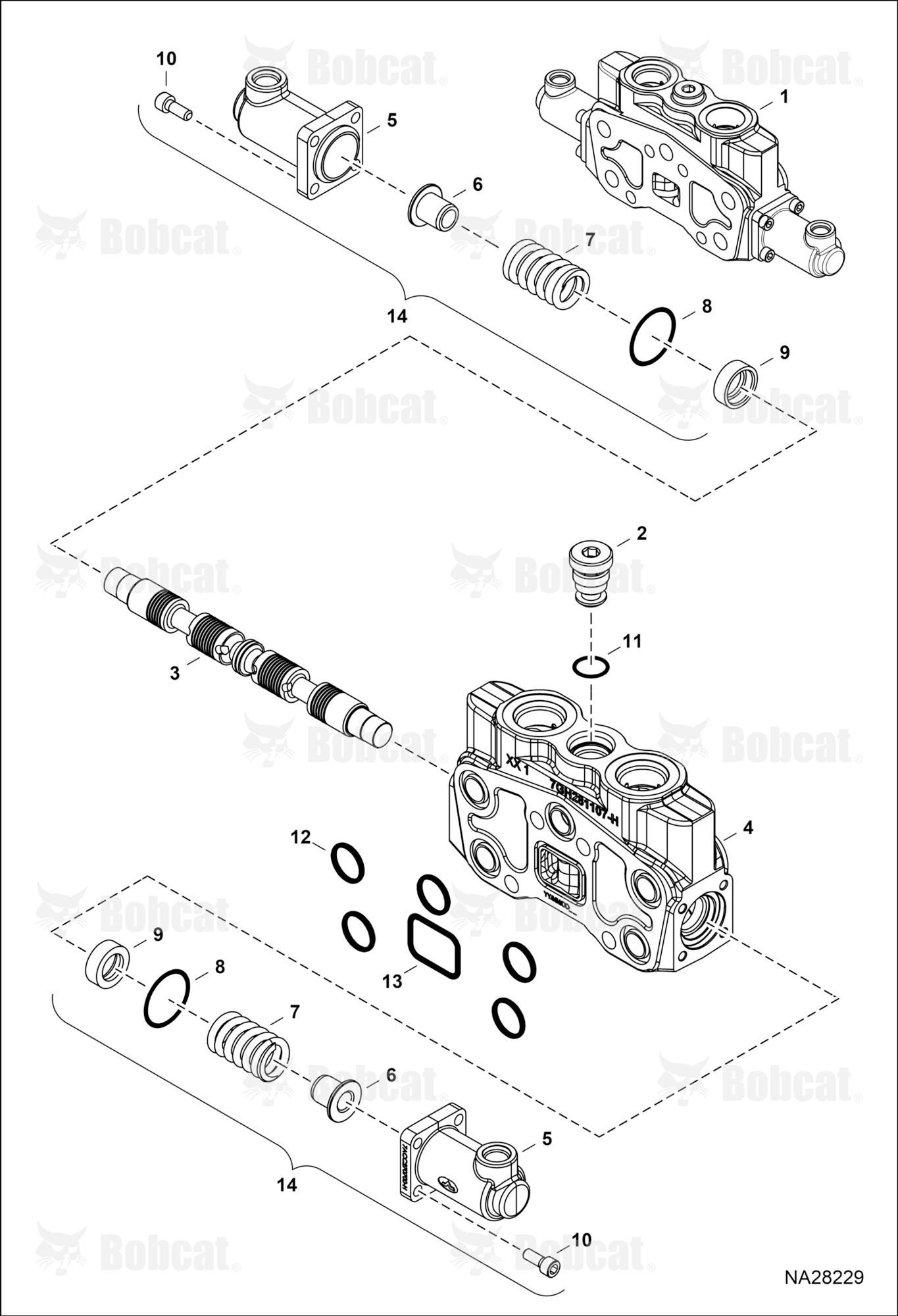 Hydraulic Control Valve (Backhoe) (Stabilizer Section)