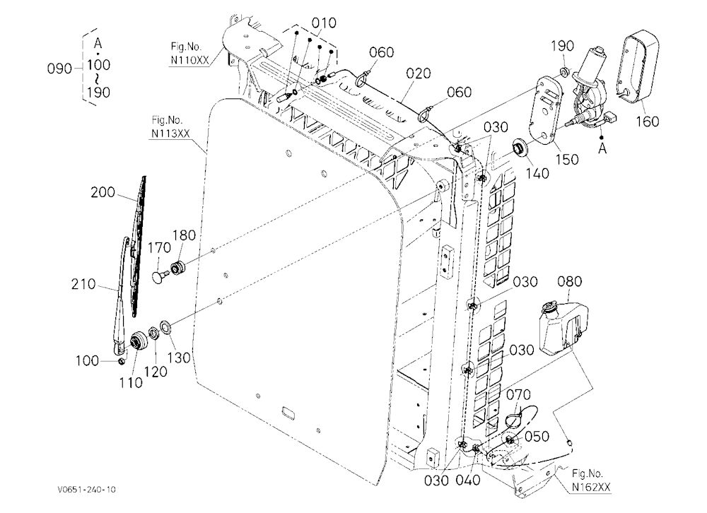Washer Tank And Wiper