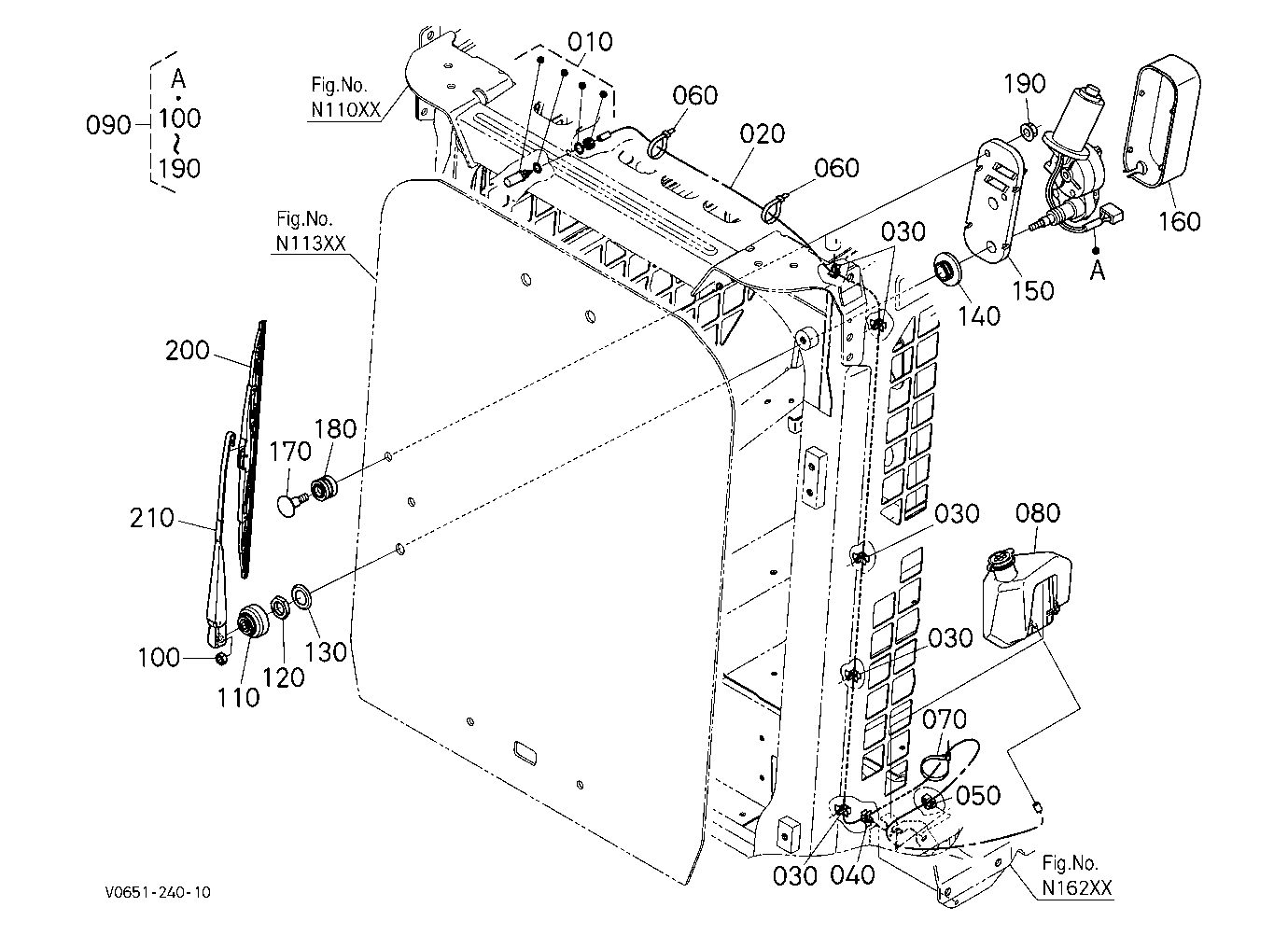Washer Tank And Wiper