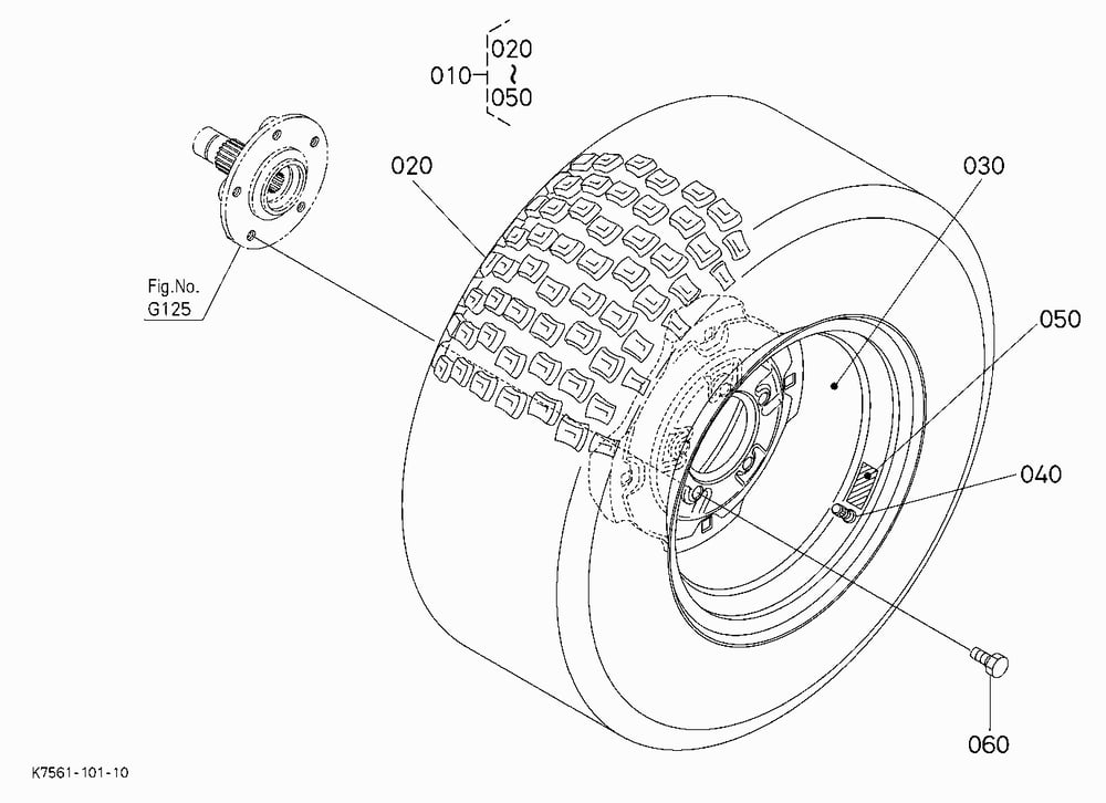 FRONT WHEEL (25*10-12) [RTV900G6]