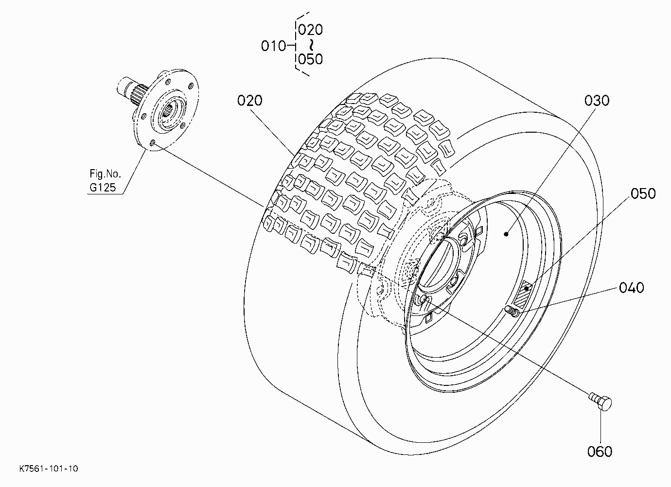 FRONT WHEEL (25*10-12) [RTV900G6]