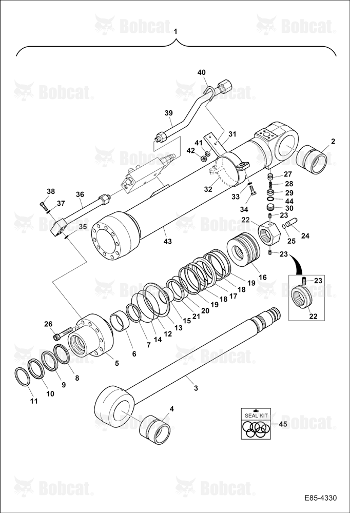 Arm Cylinder (W/Lock Valve) B34T11001 - B34T13595