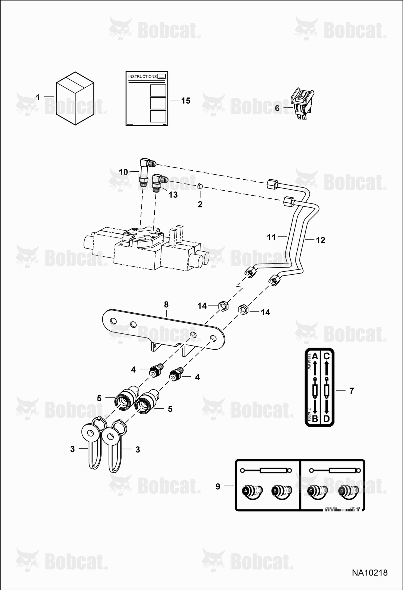 Rear RH Remote HYD Kit