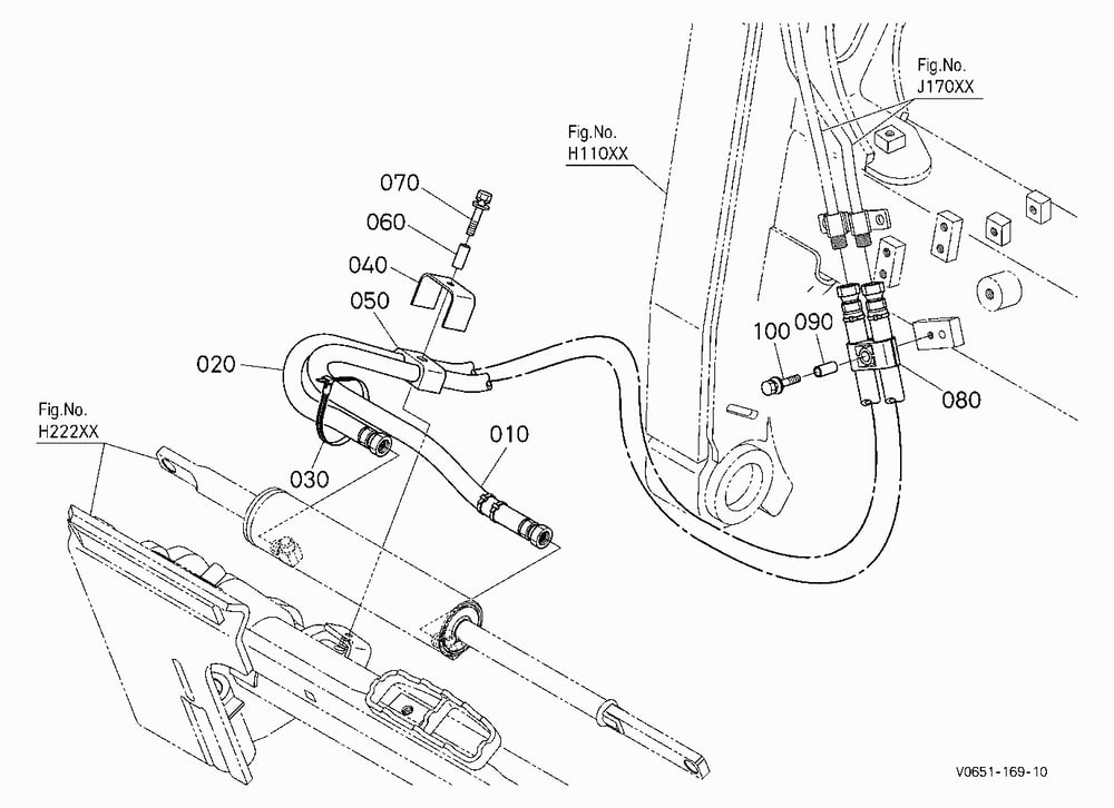 OIL PIPING (HITCH FRONT) [HYDRAULIC HITCH]