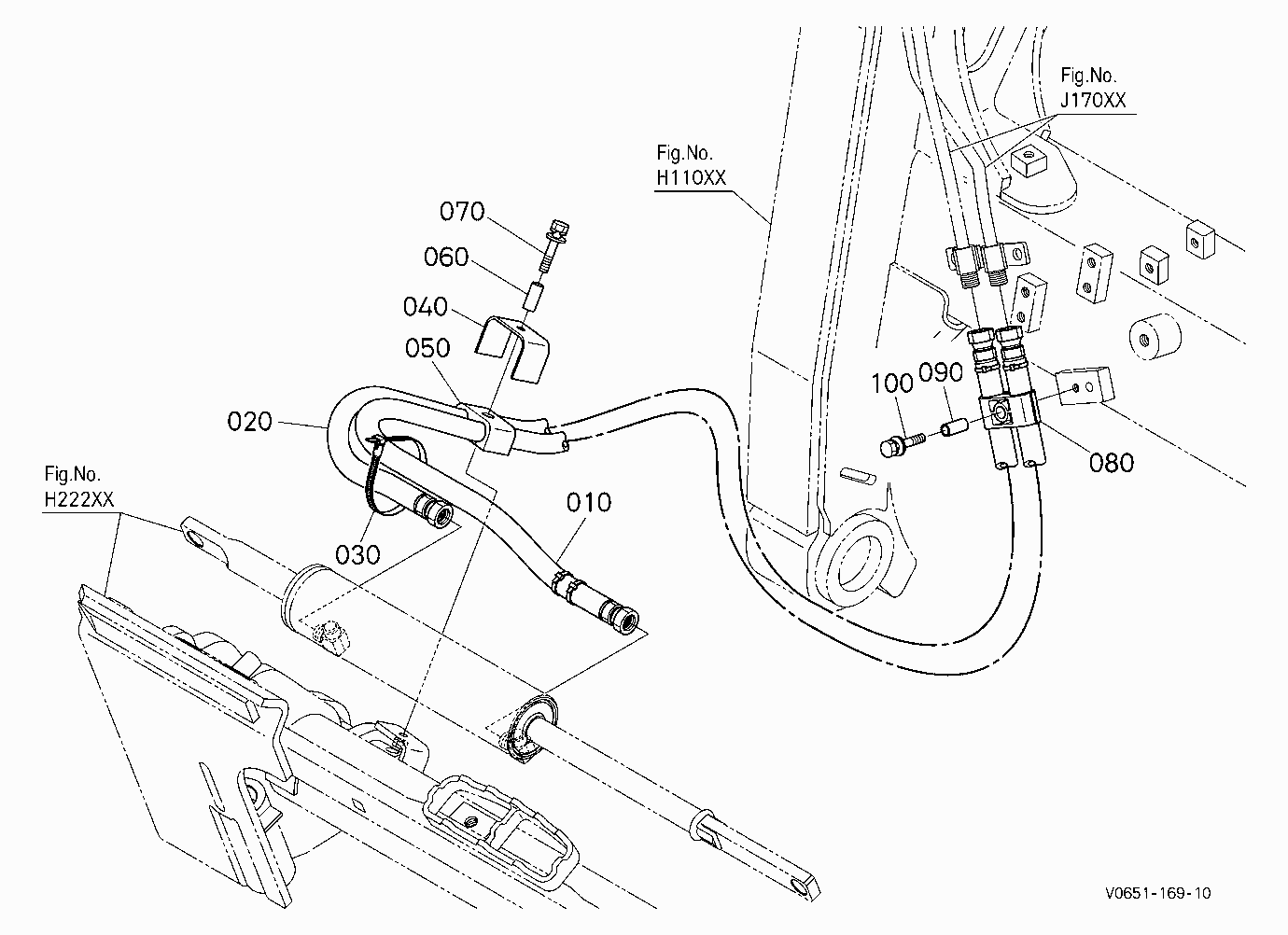 OIL PIPING (HITCH FRONT) [HYDRAULIC HITCH]
