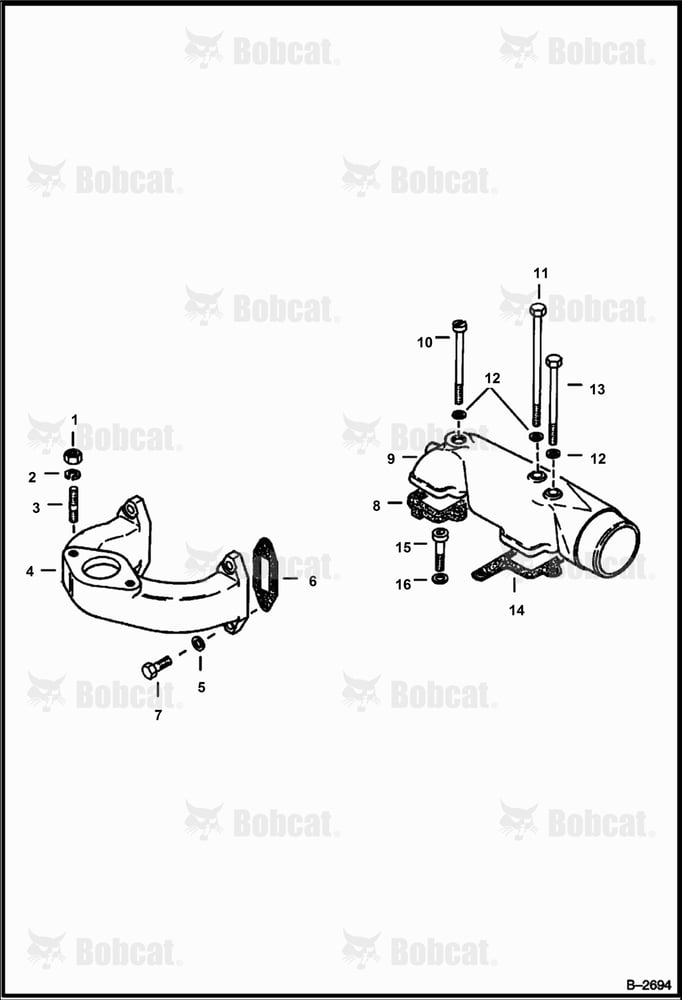 Intake & Exhaust Manifolds (Deutz F2L411W)
