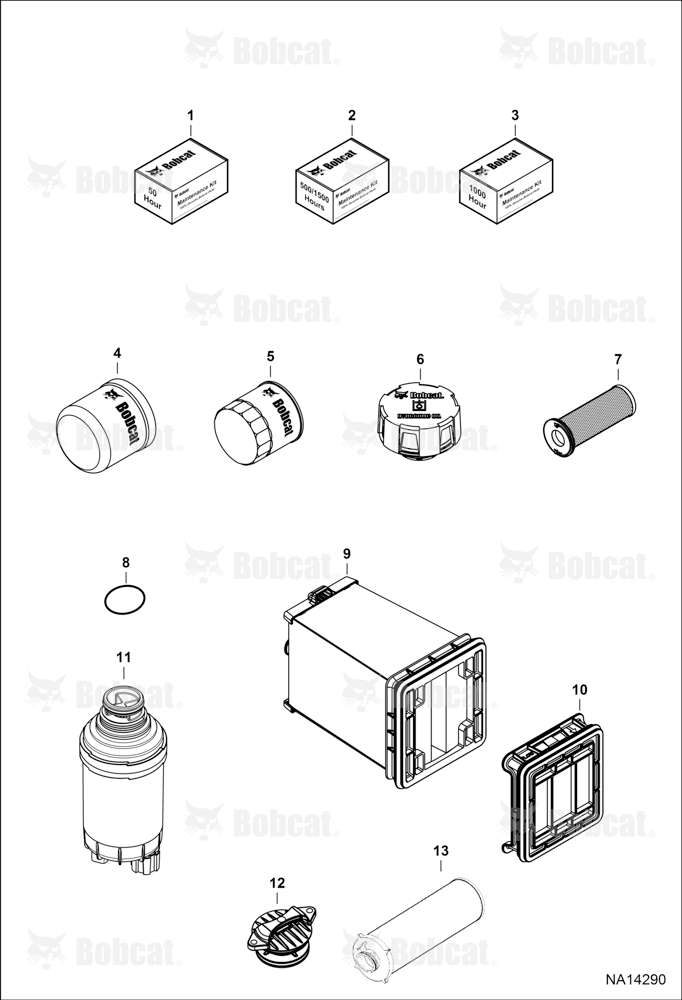 Maintenance Items (Scheduled Maintenance) (Spin-On Cooling Fan Filter)