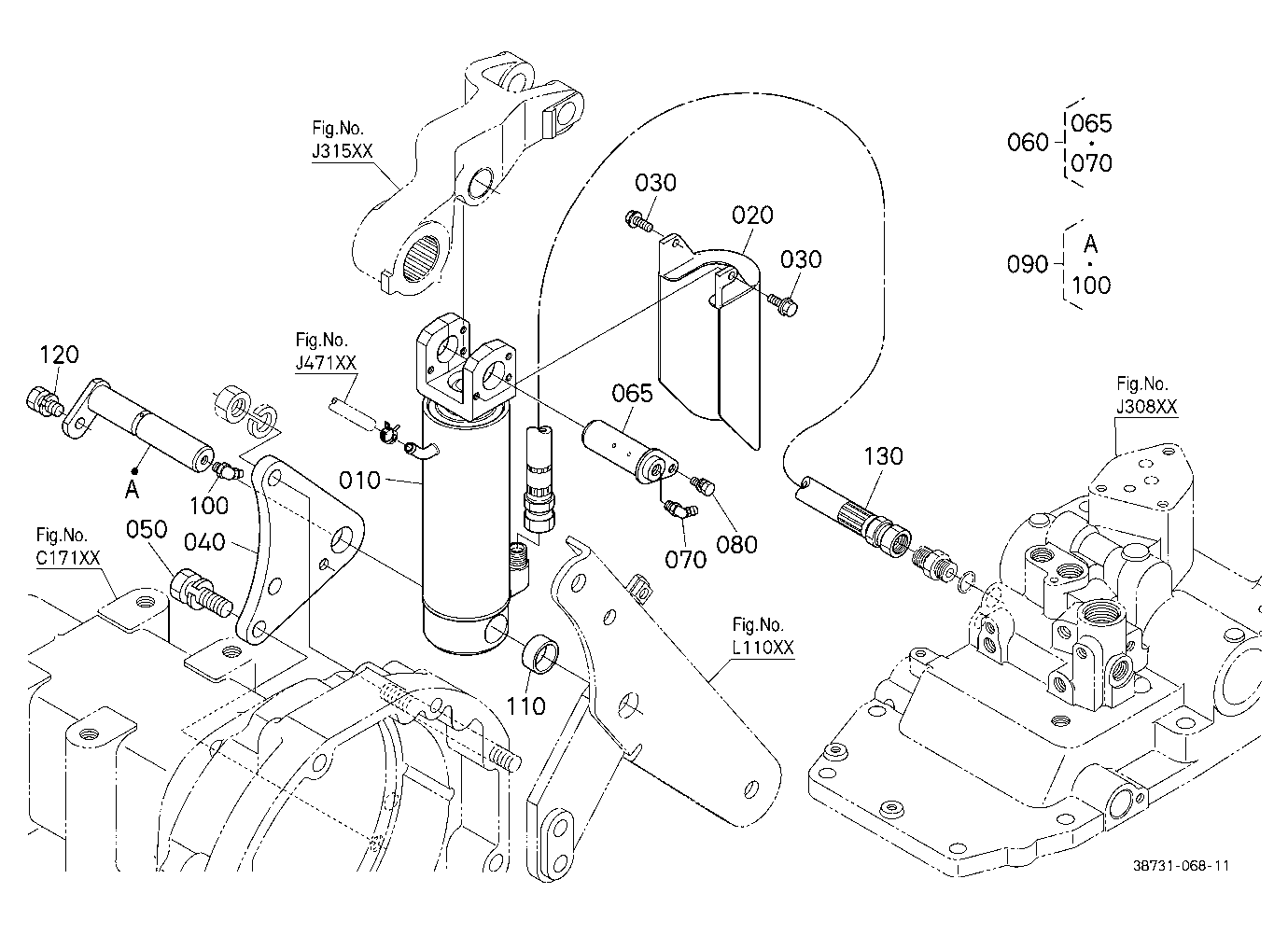3P-Lift Assist Cylinder Rh
