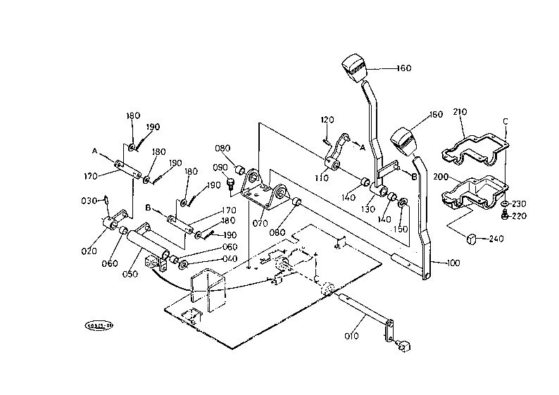Aux.Control Valve Lever With Cab