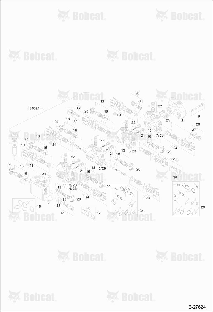 Valve Bank - Articulated Boom (Engine S/N XXXX/0544 & Below)