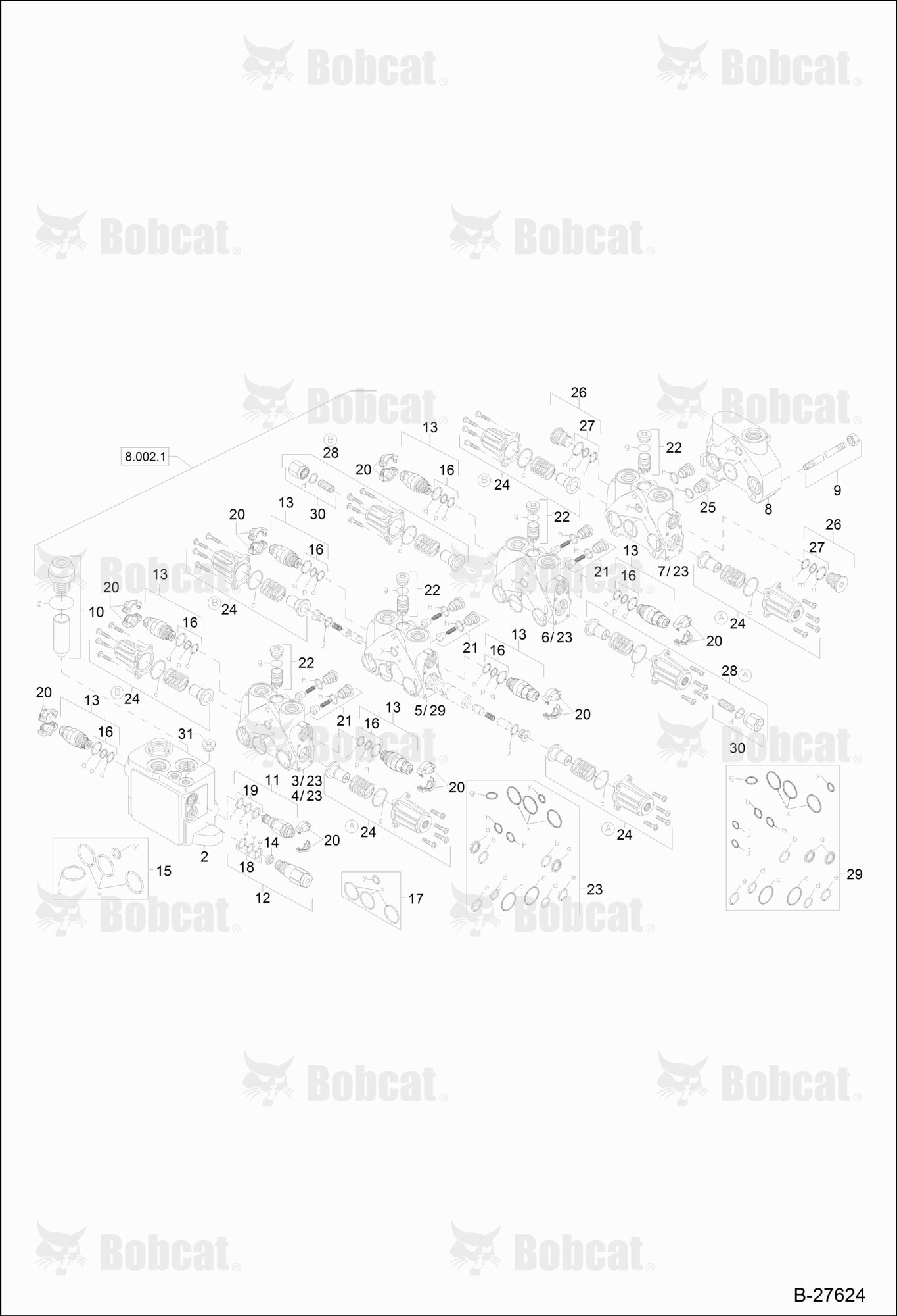 Valve Bank - Articulated Boom (Engine S/N XXXX/0544 & Below)