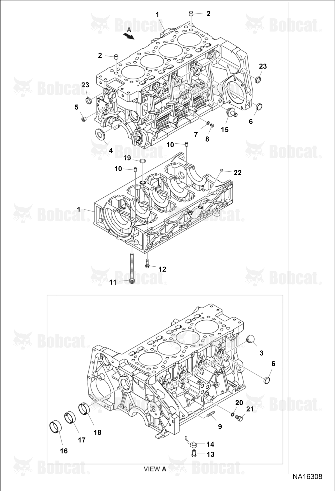 Cylinder Block (Engine S/N 037569 & Above)