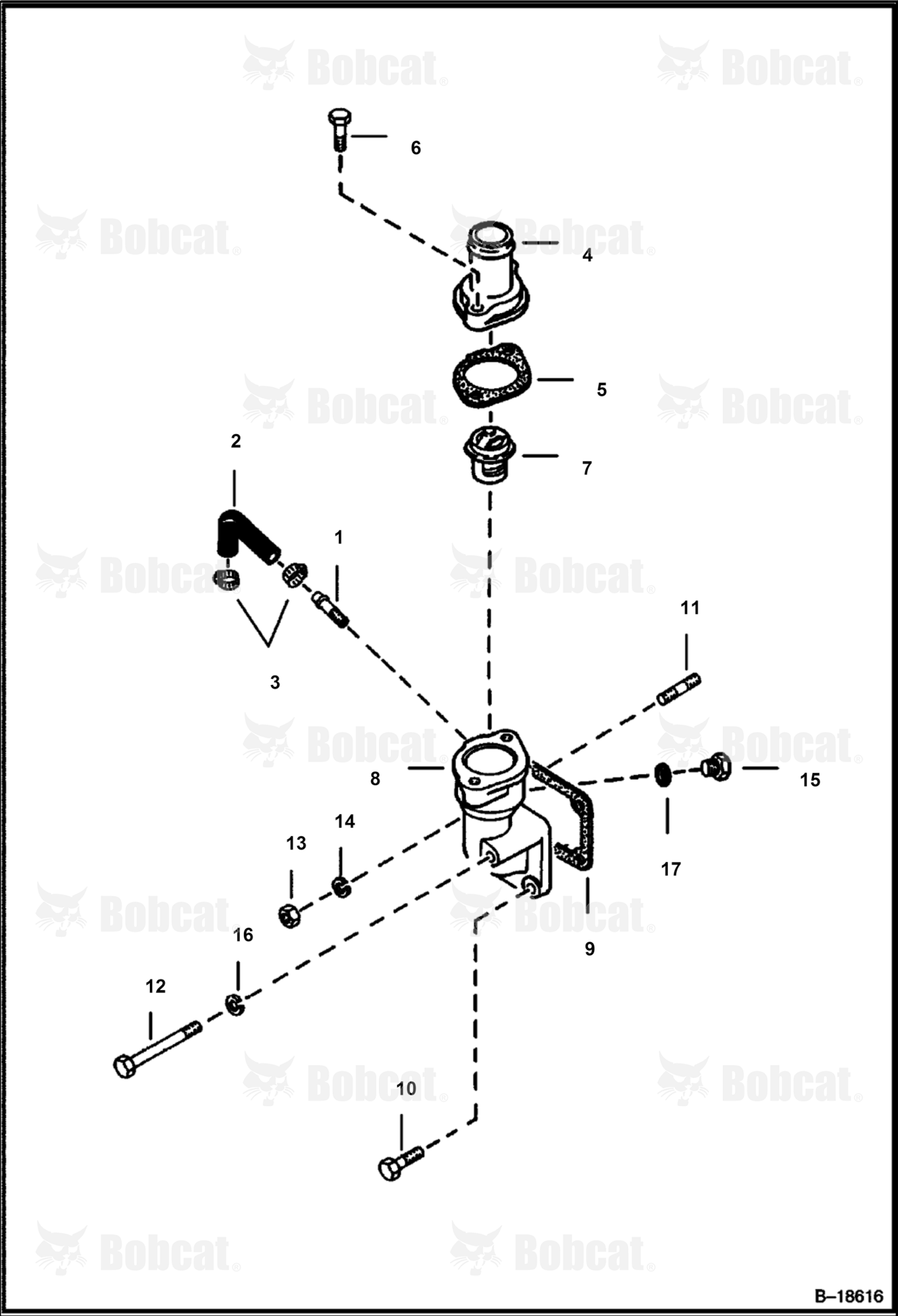 Water Flange & Thermostat