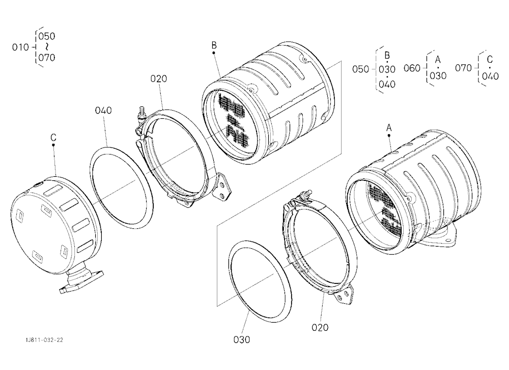 Diesel Particulate Filter Muffler [Component Parts