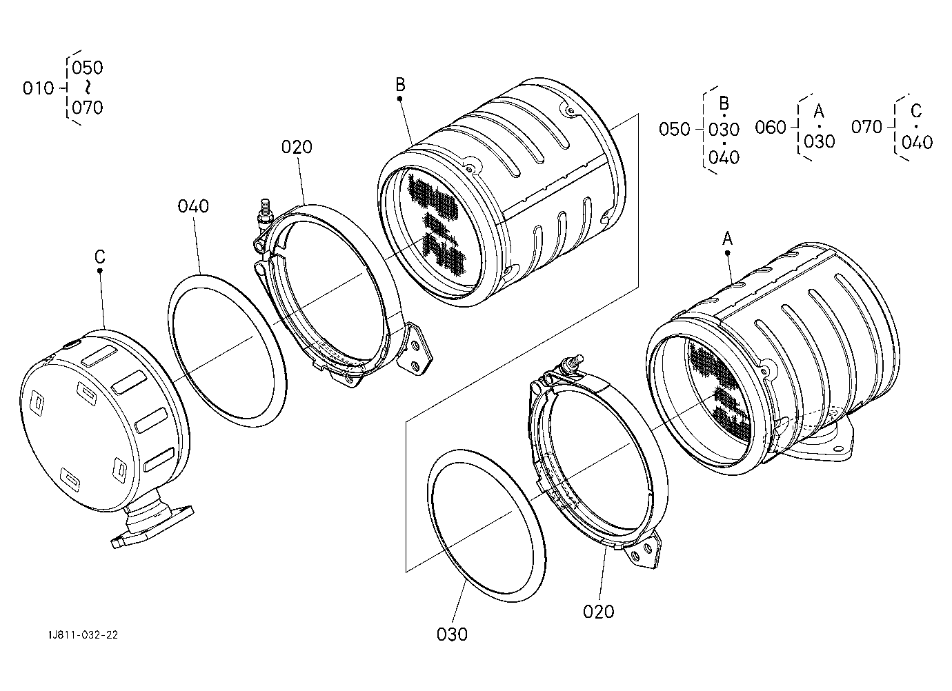Diesel Particulate Filter Muffler [Component Parts