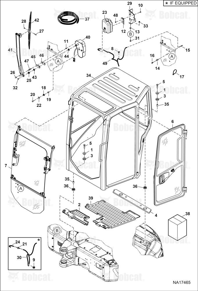 Operator CAB (Mounting, Front Window, & Door)