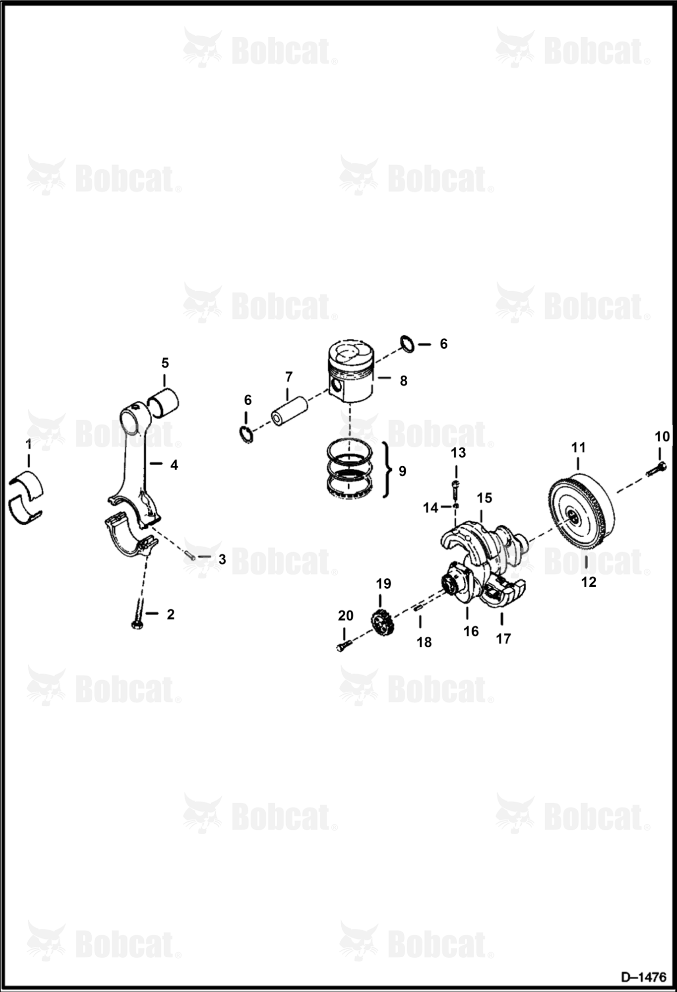 CRANKSHAFT, Piston & Flywheel (Deutz 511)